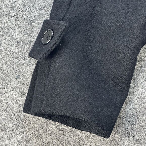 Vintage Coat Woman Large Black Long Trench Union Made in USA Miss New Yorker - Picture 4 of 15